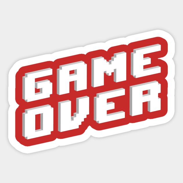 Retro Game Over Sticker by rjzinger